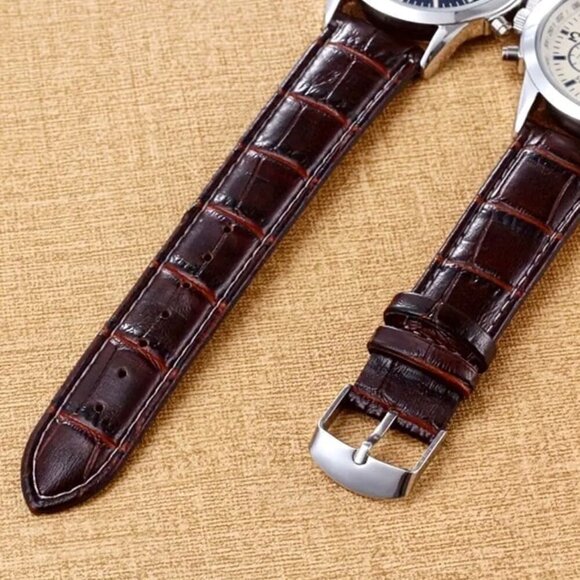 Brown Leather Watch Band - Picture 1 of 3
